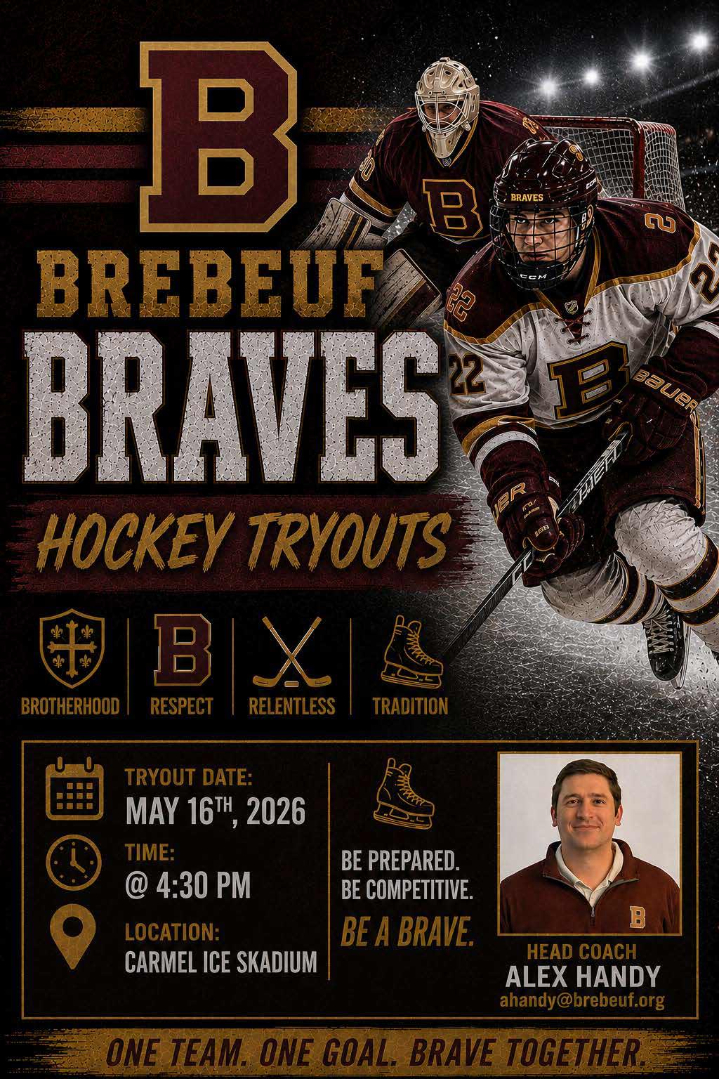 Hockey tryouts poster
